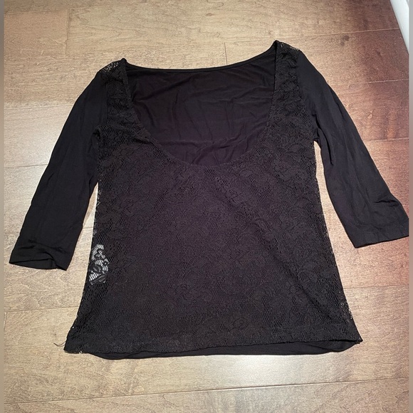 Zara size medium low back lace 3/4 sleeve shirt - Picture 1 of 5